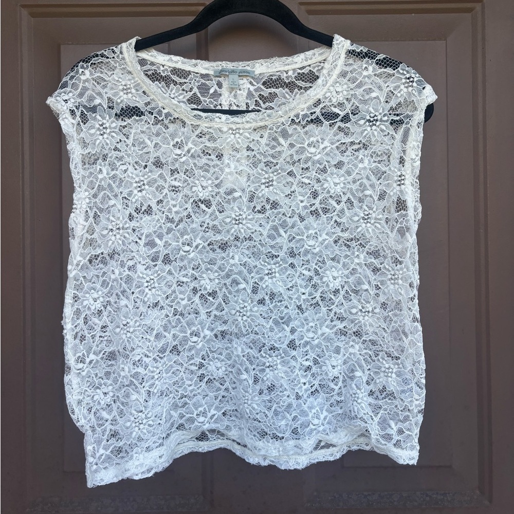 Charlotte Russe Cream Lace Blouse